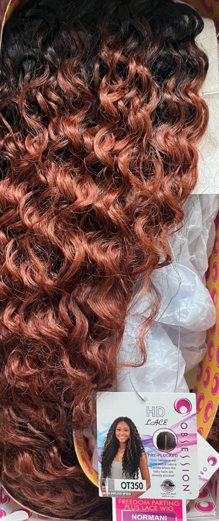 Obsession Synthetic Freedom Parting Lace Curly Hair Wig - Normani
