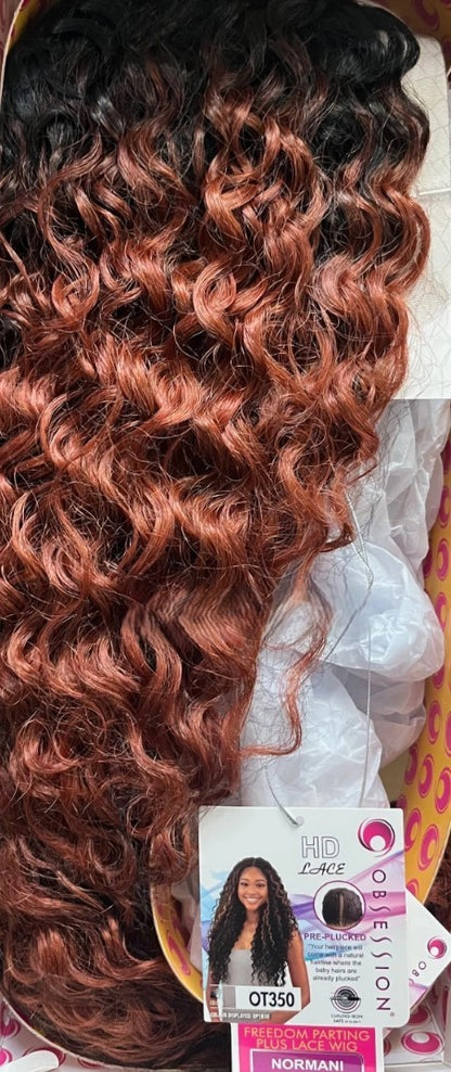 Obsession Synthetic Freedom Parting Lace Curly Hair Wig - Normani