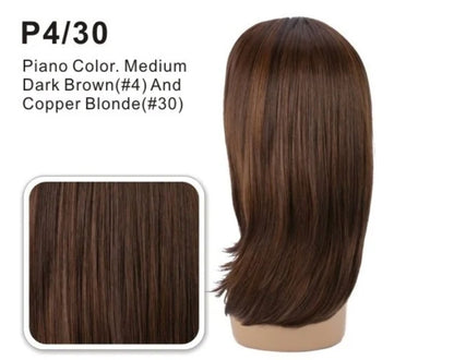 Cherish Synthetic Long Straight Natural Look Bangs Hair Wig - Brooklyn