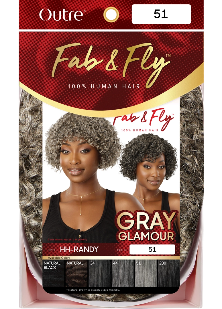 Outre Human Hair Fab & Fly Grey Glamour - Randy