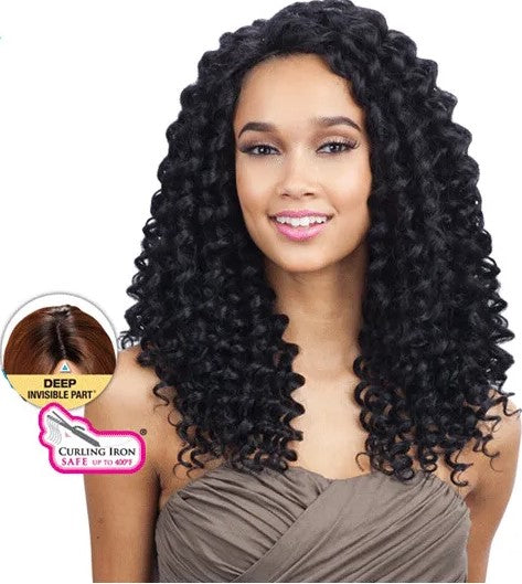 Freetress Equal Wand Curl Lace Front Deep Invisible Part Wig - Plush Curl