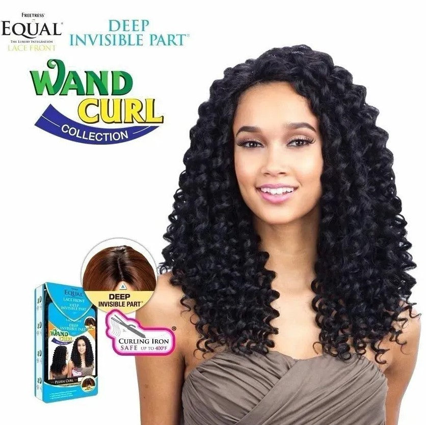 Freetress Equal Wand Curl Lace Front Deep Invisible Part Wig - Plush Curl