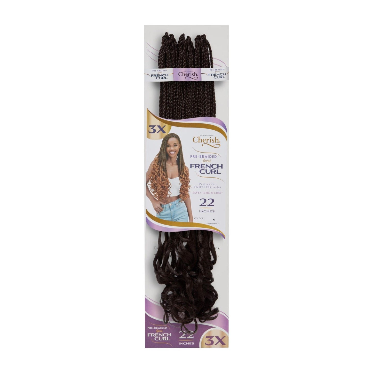 Cherish - Pre Braided Spiral French Curl  22"