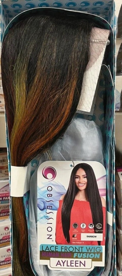 Obsession Lace Front Human Hair Fusion Natural Texture & Wave Hair Wig - Ayleen
