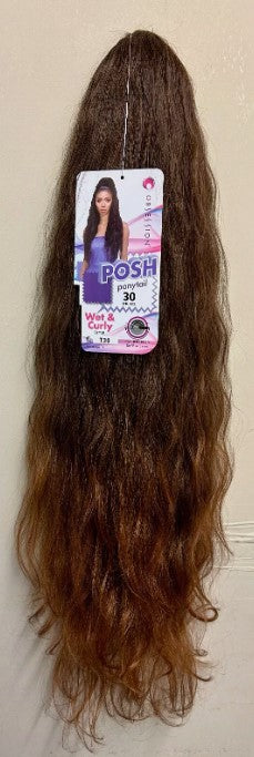 Obsession Synthetic Drawstring Wet & Curly Ponytail - Posh 30"