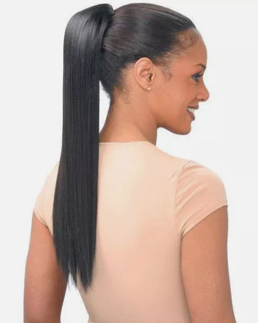 FreeTress Equal Drawstring Long Hair Extension Ponytail - Yaky Straight 18 INCH