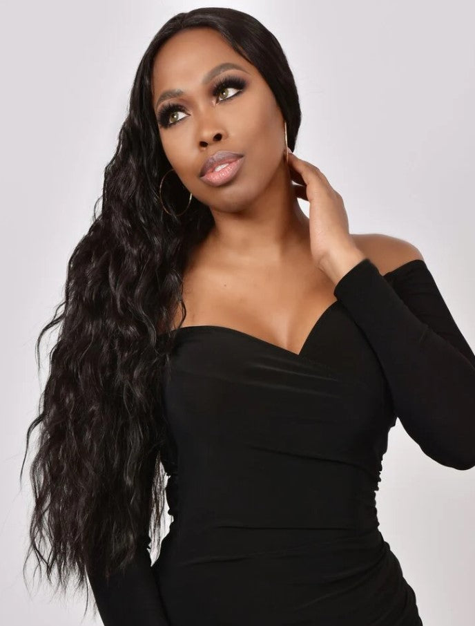 Sleek Human Hair Blend Wig - Alilah