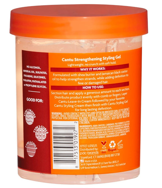 Cantu Flexible Hold Strengthening Styling Gel With Jamaican Black Castor Oil 524g