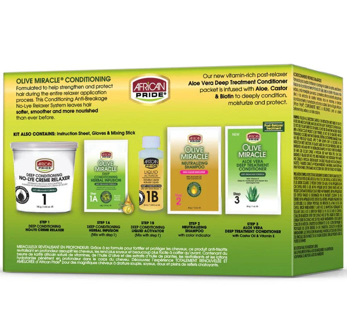 African Pride Olive Miracle Anti Breakage Deep Conditioning No Lye Relaxer