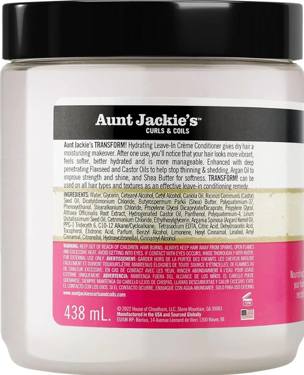 Aunt Jackie's Transform Hydrating Leave-In Conditioner 15oz