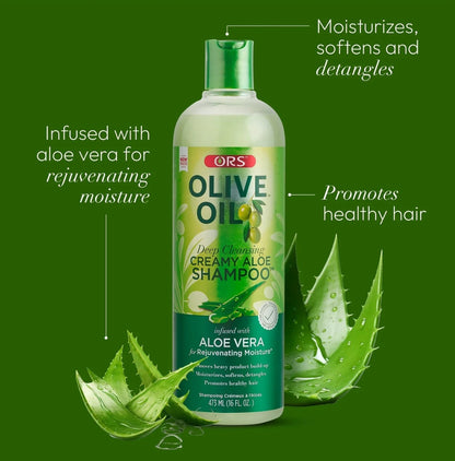 ORS Olive Oil Deep Cleansing Creamy Aloe Shampoo 473ml