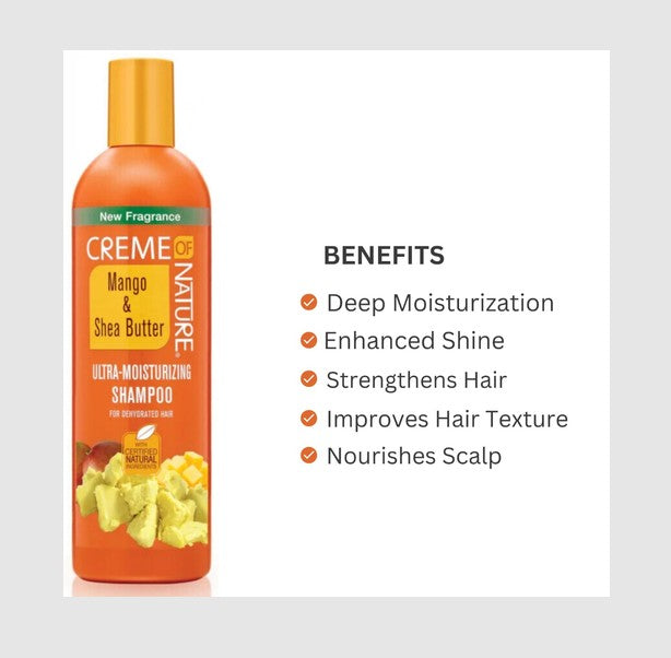 Creme Of Nature Mango & Shea Butter Ultra-Moisturising Shampoo 354ml