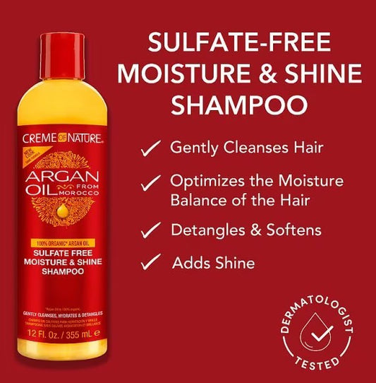 Creme of Nature Argan Oil Sulfate-Free Moisture Shine Shampoo 335ml