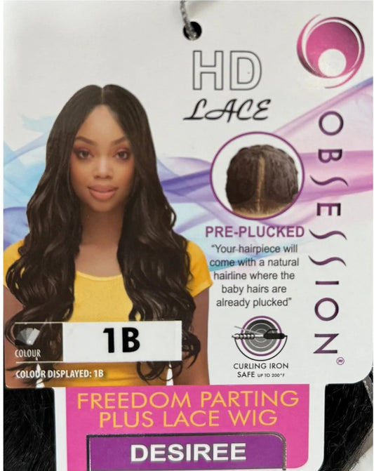 Obsession Synthetic Freedom Parting Plus HD Lace Wavy Hair Wig - Desiree