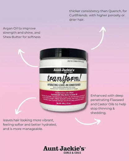 Aunt Jackie's Transform Hydrating Leave-In Conditioner 15oz