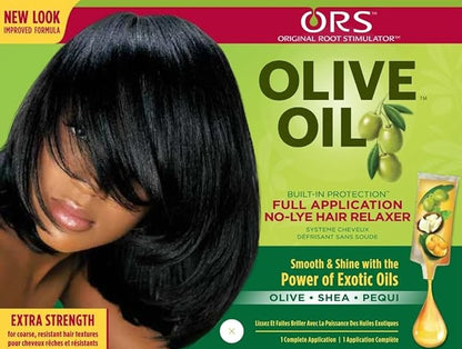 Organic Root Stimulator Olive Oil Built in Protection No-Lye Hair Relaxer Kit