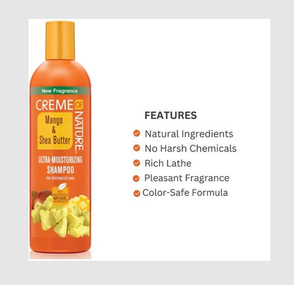 Creme Of Nature Mango & Shea Butter Ultra-Moisturising Shampoo 354ml