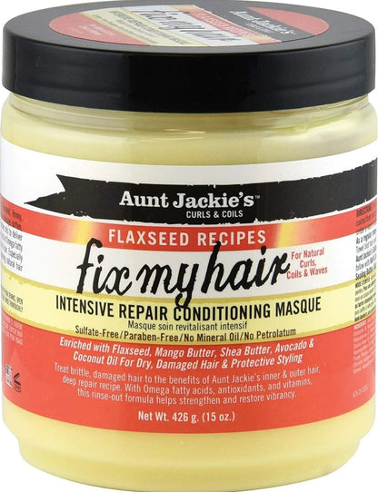 Aunt Jackie's Flaxseed Fix My Hair Intensive Repair Conditioning Masque 15oz