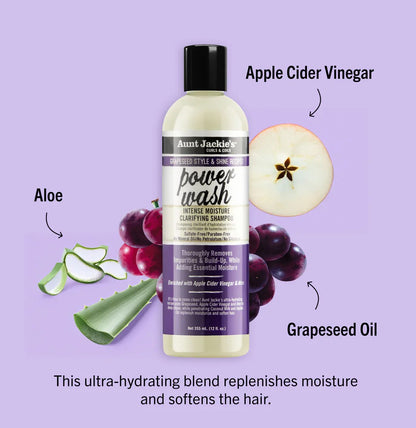 Aunt Jackie's Power Wash Moisture Clarifying Shampoo 355ml