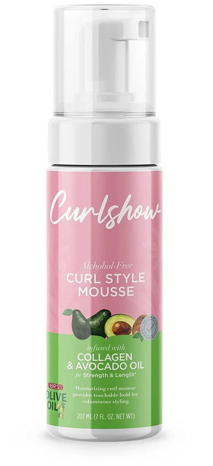 ORS Olive Oil Curlshow Curl Style Mousse with Collagen & Avocado Oil 207ml