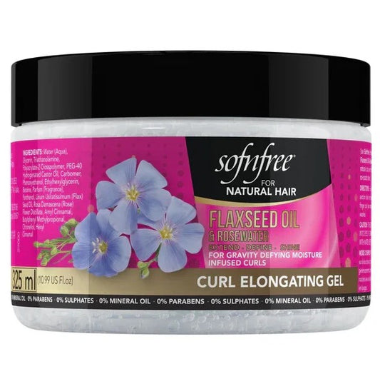 Sofn'Free Flaxseed & Rosewater Curl Elongating Gel 325ml