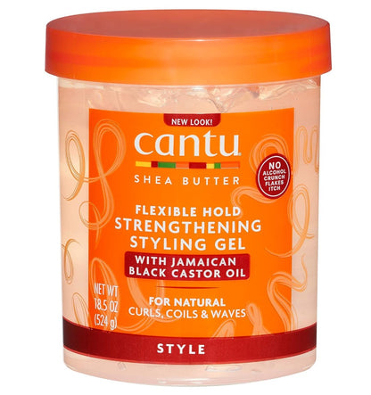 Cantu Flexible Hold Strengthening Styling Gel With Jamaican Black Castor Oil 524g
