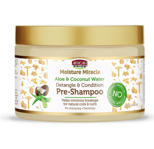 African Pride Moisture Miracle Aloe & Coconut Water Pre-Shampoo 340g