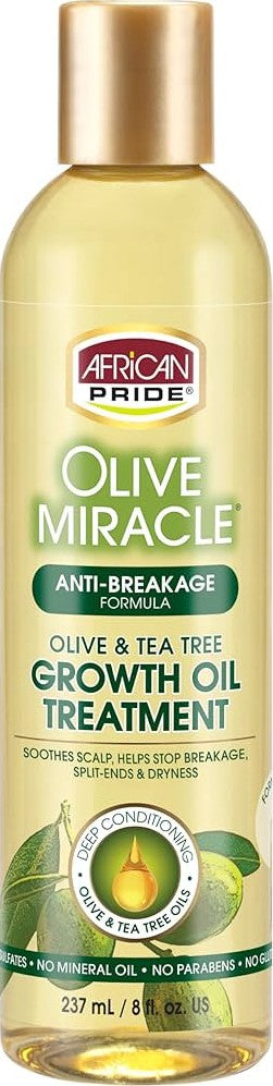 African Pride Olive Miracle Olive & Tea Tree Growth Oil Treatment 237ml