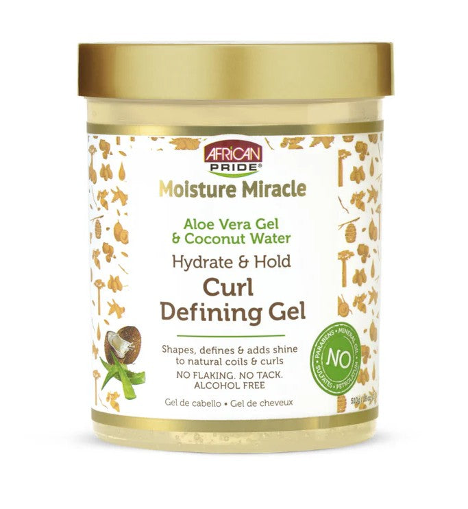 African Pride Moisture Miracle Aloe & Coconut Water Curl Defining Gel 510g