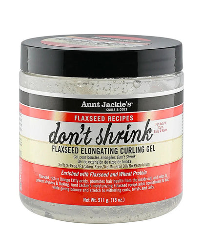 Aunt Jackie's Don't Shrink Flaxseed Elongating Curling Gel 18oz