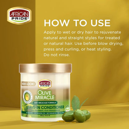 African Pride Olive Miracle Leave-In Conditioner 425g