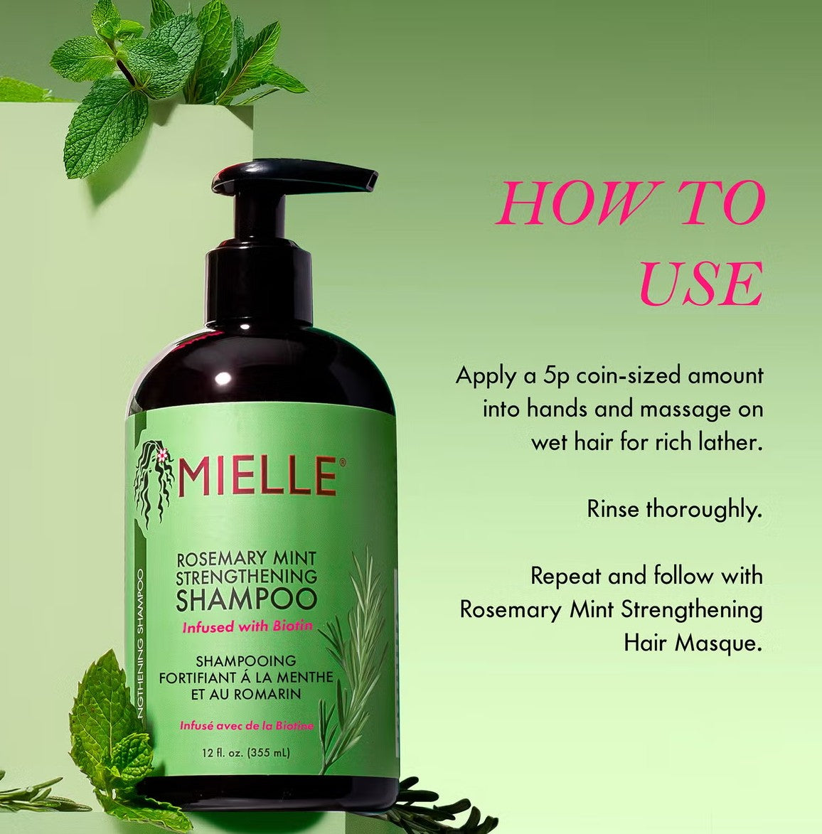 Mielle Rosemary Mint Strengthening Shampoo 355ml