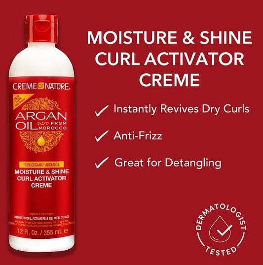 Creme of Nature Argan Oil Moisture & Shine Curl Activator Creme 355ml