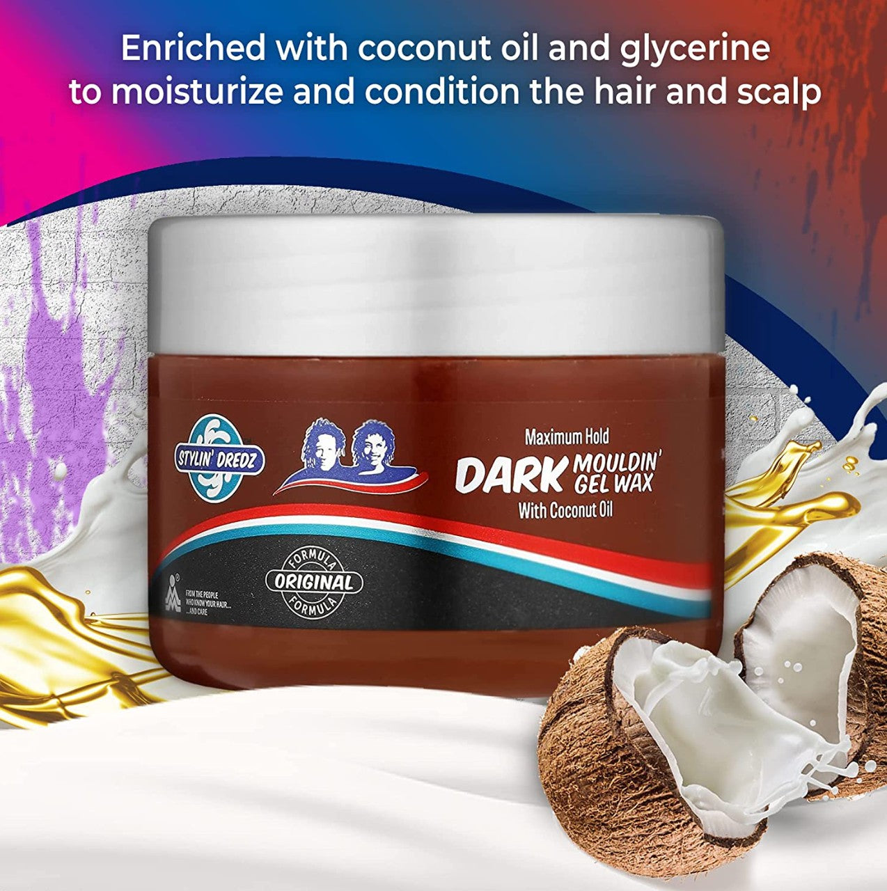 Stylin Dredz Dark Mouldin Gel Wax Maximum Hold