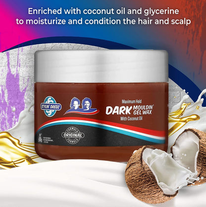 Stylin Dredz Dark Mouldin Gel Wax Maximum Hold