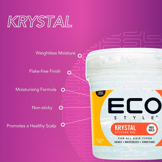 ECO Style Professional Styling Gel - Krystal /Clear (All Sizes)