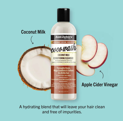 Aunt Jackie's Coco Wash Coconut Milk Conditioning Cleanser 355ml