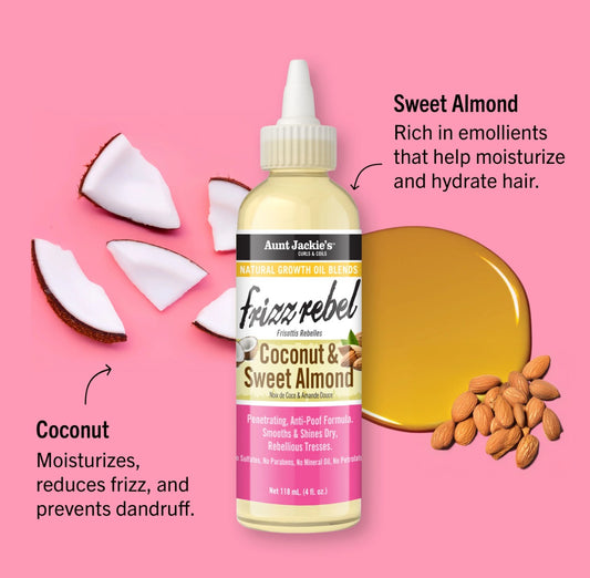 Aunt Jackies Frizz Rebel Coconut & Sweet Almond Oil 118ml