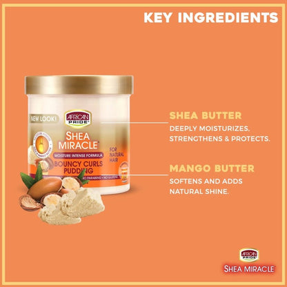 African Pride Shea Miracle Bouncy Curls Pudding 425g