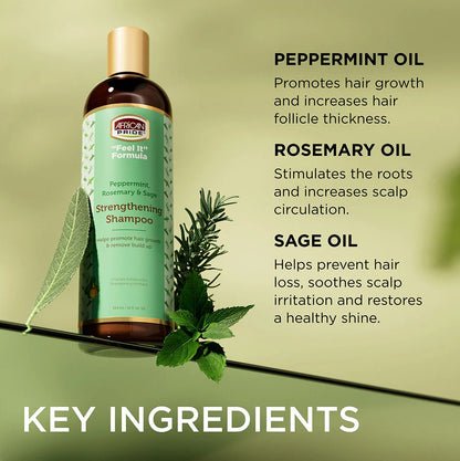 African Pride Feel It Formula Peppermint & Rosemary Strengthening Shampoo 354ml