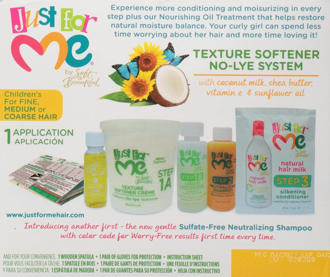 Just For Me Texture Softener No-Lye System - 1 Application