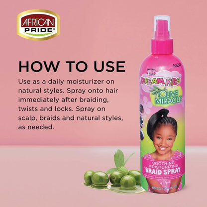 African Pride Dream Kids Soothing Moisturising Braid Spray 355ml