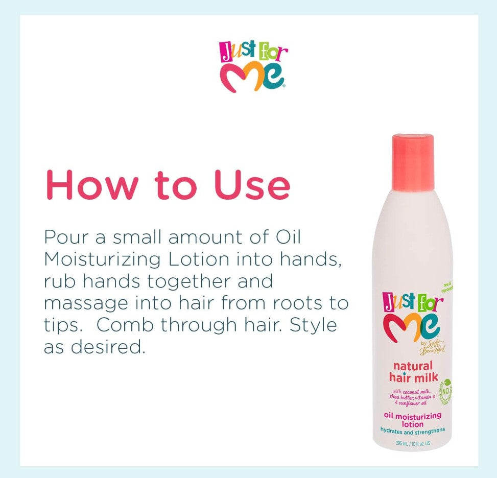 Just For Me Natural Hair Milk Oil Moisturizing Lotion 295ml