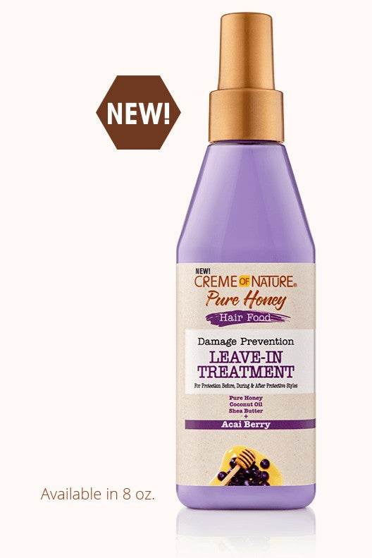 Creme of Nature Pure Honey Damage Prevention Leave-In Treatment Acai Berry - 8oz