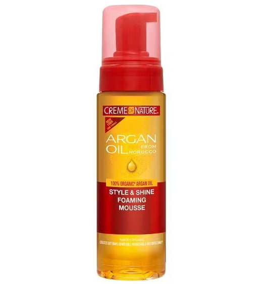 Creme of Nature Argan Oil Style & Shine Foaming Mousse 207ml