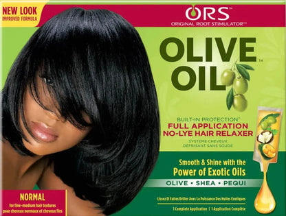 Organic Root Stimulator Olive Oil Built in Protection No-Lye Hair Relaxer Kit