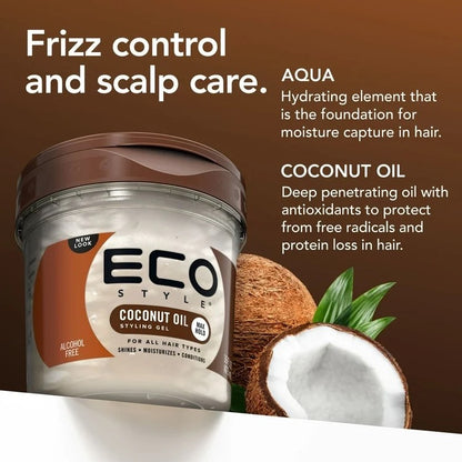 ECO Style Professional Coconut Oil Styling Gel All Sizes Available