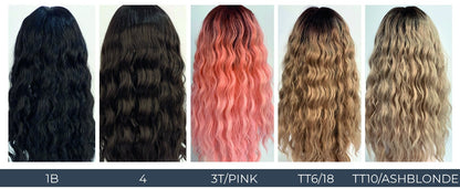 Sleek Human Hair Blend Wig - Paisley