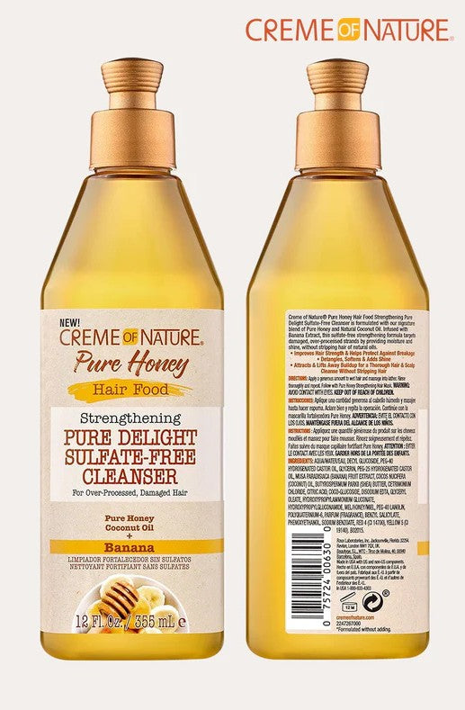 Creme of Nature Pure Honey Hair Food Pure Delight Sulfate-Free Cleanser 355ml