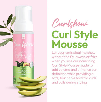ORS Olive Oil Curlshow Curl Style Mousse with Collagen & Avocado Oil 207ml